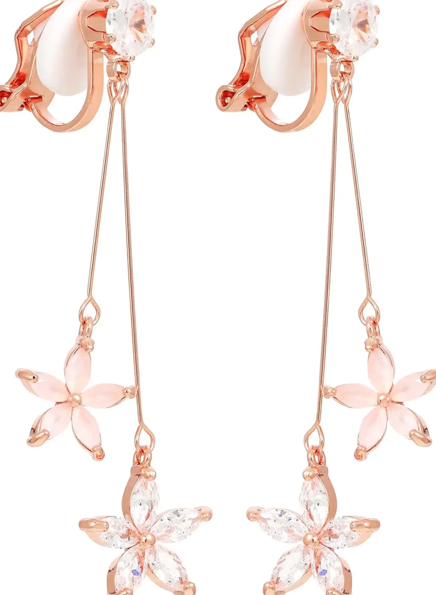 Bijou Brigitte Clips|Blumenschmuck>Ohrclips - Rose Blossom roségold