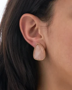 Bijou Brigitte Clips|Boho-Schmuck>Ohrclips - Rose Quartz rosa