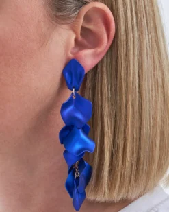 Bijou Brigitte Clips>Ohrclips - Royal Leaves blau