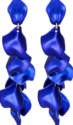 Bijou Brigitte Clips>Ohrclips - Royal Leaves blau