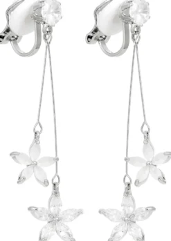 Bijou Brigitte Clips|Blumenschmuck>Ohrclips - Silver Blossom silber