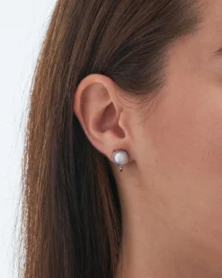 Bijou Brigitte Clips>Ohrclips - Silver Pearl silber