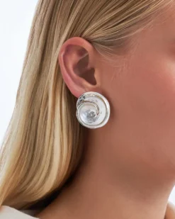 Bijou Brigitte Clips>Ohrclips - Silver Shells silber