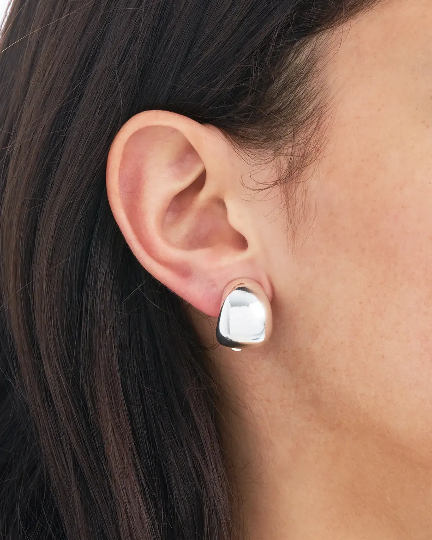 Bijou Brigitte Basics|Clips>Ohrclips - Smooth Silver silber