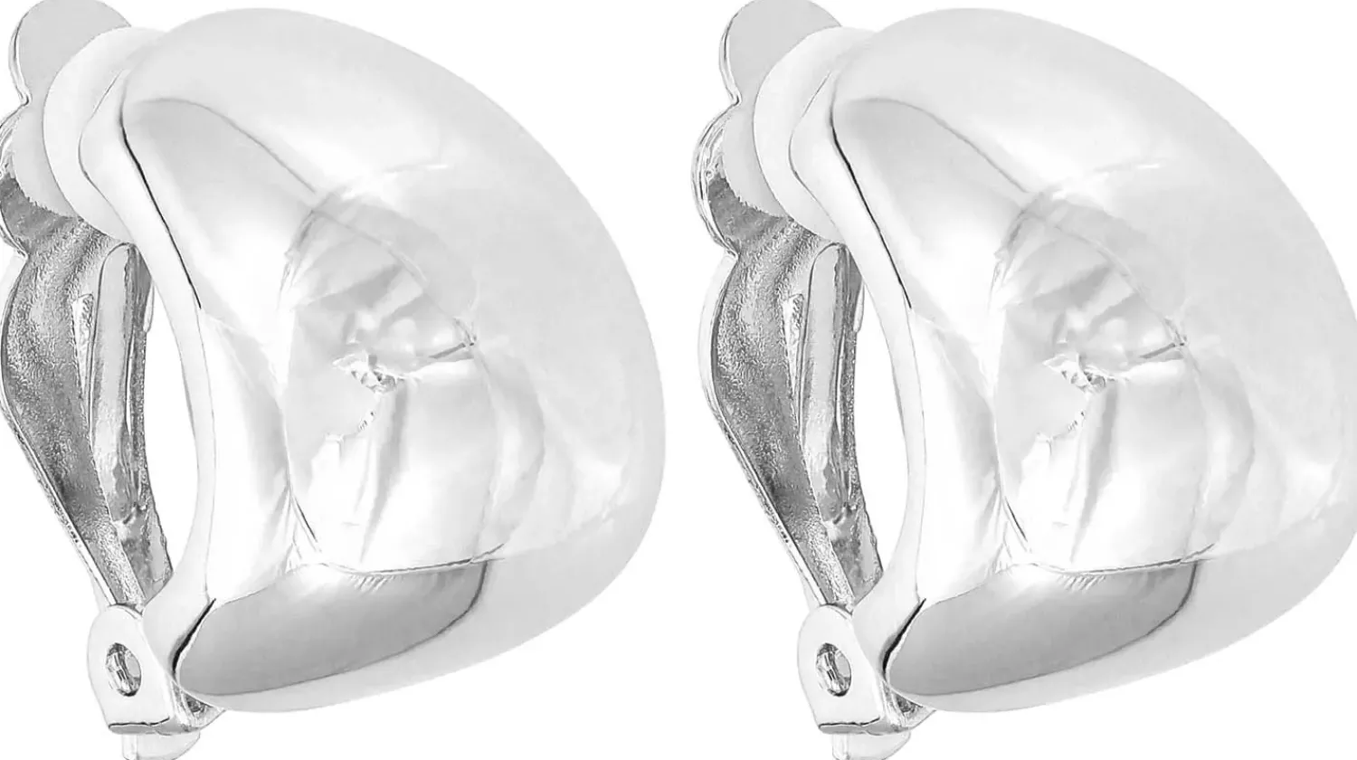 Bijou Brigitte Basics|Clips>Ohrclips - Smooth Silver silber
