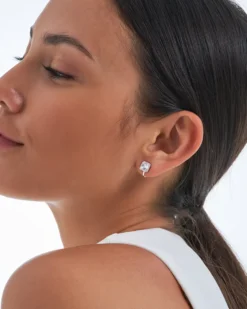 Bijou Brigitte Basics|Clips>Ohrclips - Sparkling Squares silber