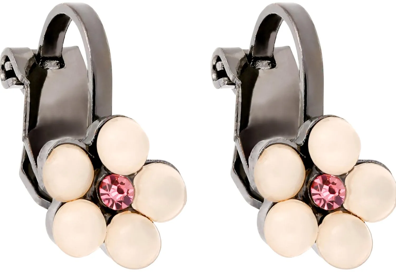 Bijou Brigitte Clips>Ohrclips - Sweet Flower Duo rosa