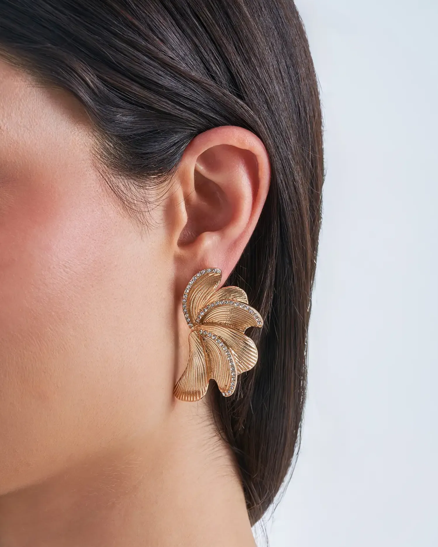 Bijou Brigitte Ohrringe Gold|Clips>Ohrclips - Textured Swirl gold