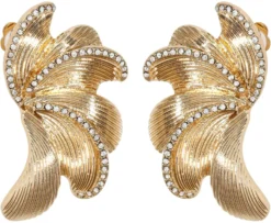 Bijou Brigitte Ohrringe Gold|Clips>Ohrclips - Textured Swirl gold