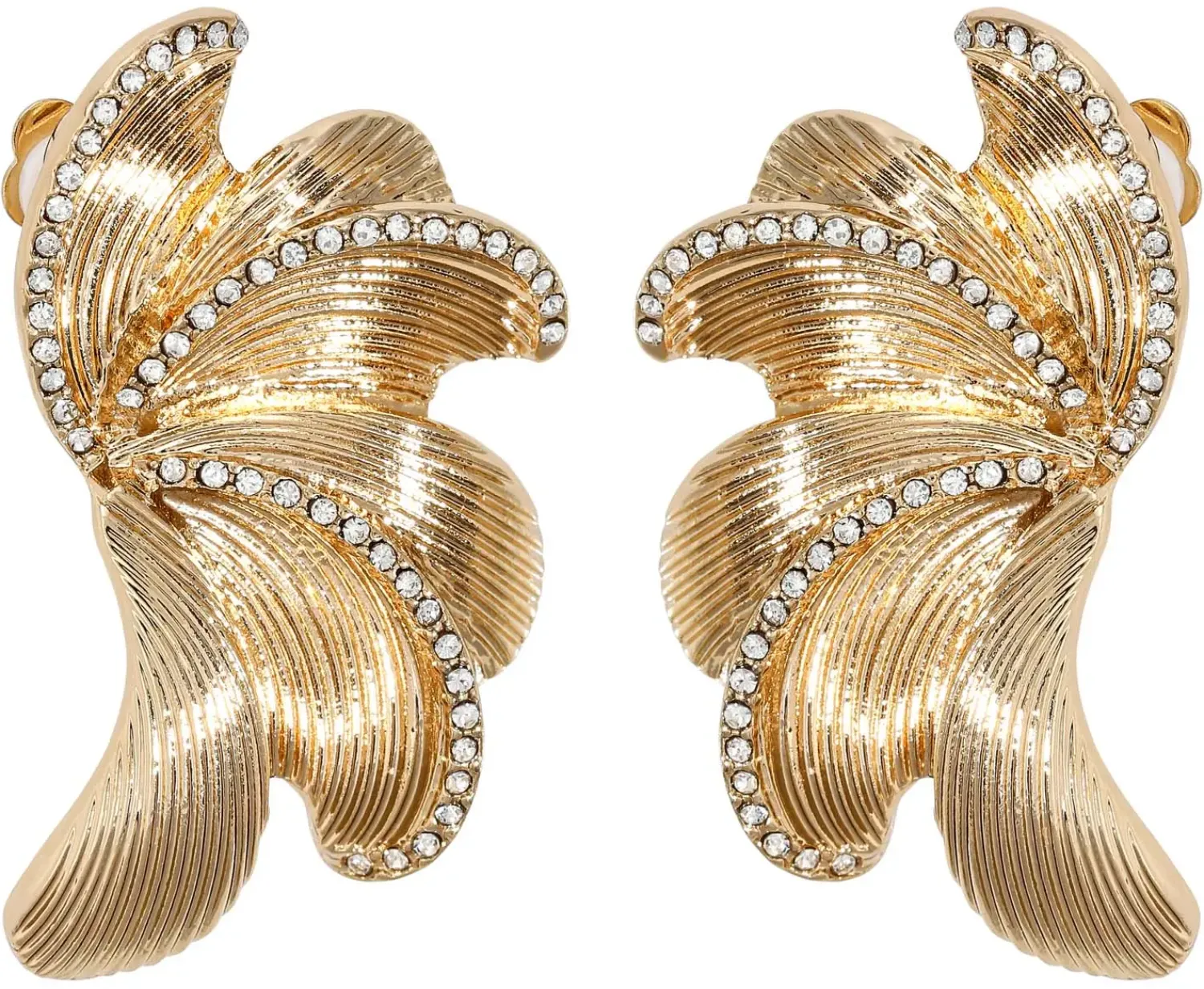 Bijou Brigitte Ohrringe Gold|Clips>Ohrclips - Textured Swirl gold
