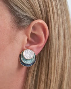 Bijou Brigitte Clips>Ohrclips - Vintage Circle grün