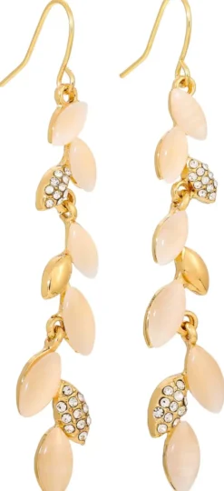 Bijou Brigitte Ohrringe Gold|Blumenschmuck>Ohrhänger - Charming Leaves gold