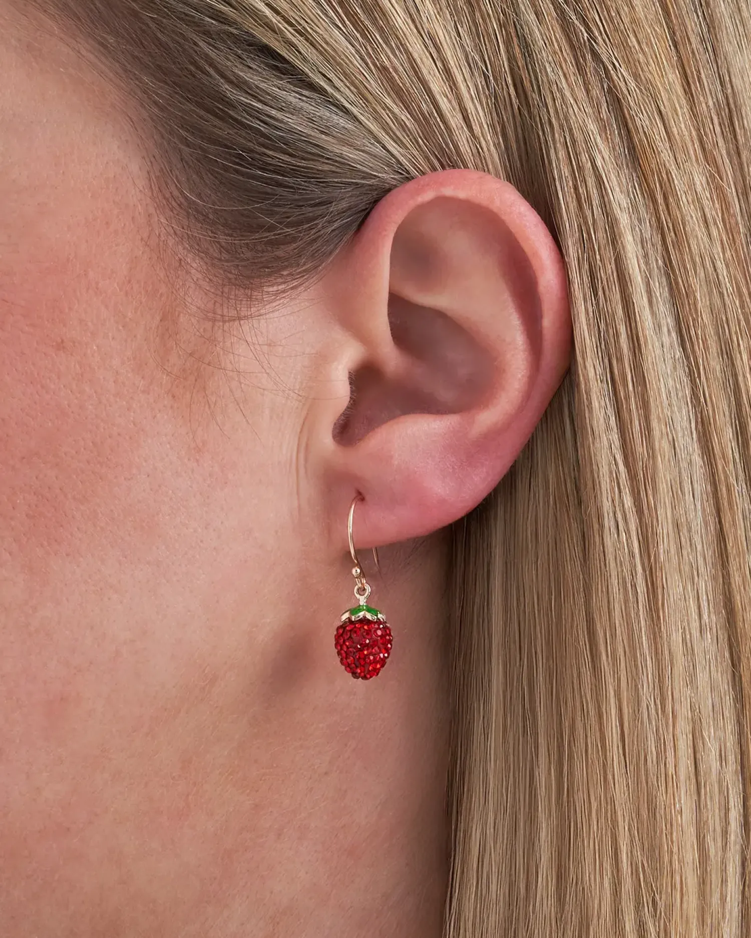Bijou Brigitte Ohrringe 925Er Silber|Ohrringe 925Er Silber>Ohrhänger - Dainty Strawberry rot, roségold