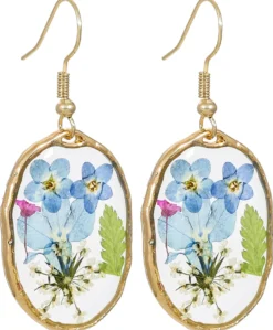Bijou Brigitte Ohrringe Gold|Bunter Schmuck>Ohrhänger - Dried Flowers gold, mehrfarbig
