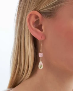 Bijou Brigitte Ohrringe Gold|Blumenschmuck>Ohrhänger - Floral Pearl gold, mehrfarbig
