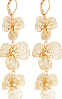 Bijou Brigitte Ohrringe Gold|Blumenschmuck>Ohrhänger - en Petals gold