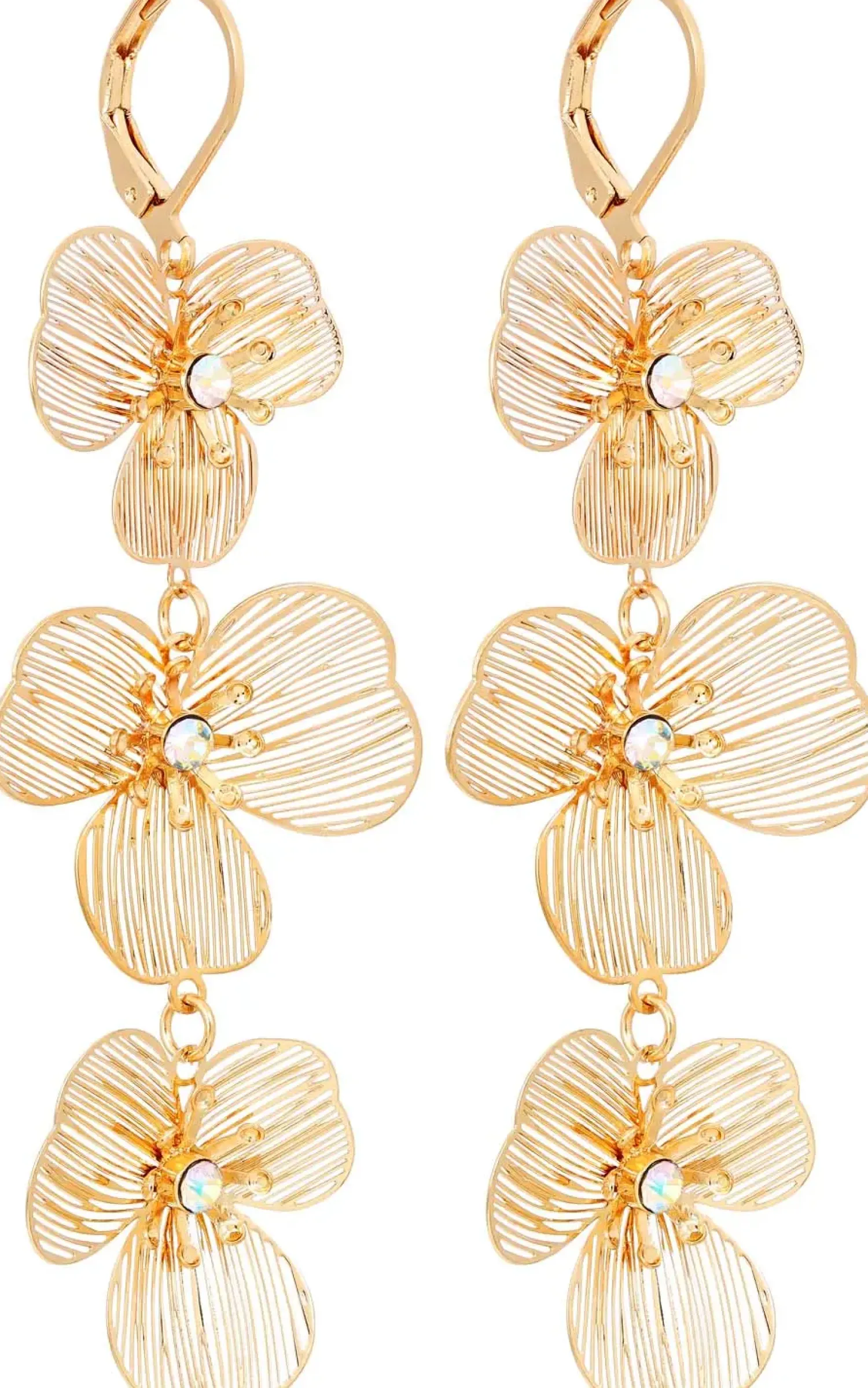Bijou Brigitte Ohrringe Gold|Blumenschmuck>Ohrhänger - en Petals gold