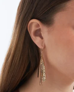 Bijou Brigitte Ohrringe Gold>Ohrhänger - Hammered Pieces gold
