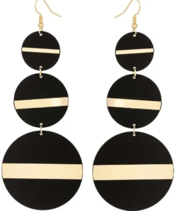 Bijou Brigitte Ohrringe Gold>Ohrhänger - Midnight Motion gold, schwarz