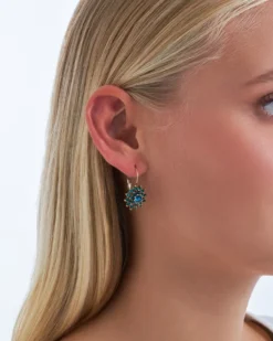 Bijou Brigitte Blumenschmuck>Ohrhänger - Ocean Blue Spikes grün, blau