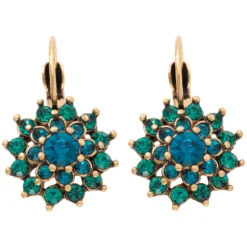 Bijou Brigitte Blumenschmuck>Ohrhänger - Ocean Blue Spikes grün, blau
