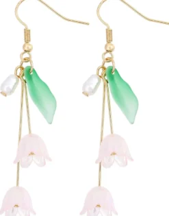 Bijou Brigitte Pastellschmuck|Blumenschmuck>Ohrhänger - Rose Tulip mehrfarbig