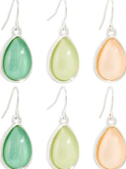Bijou Brigitte Pastellschmuck|Bunter Schmuck>Ohrhänger-Set - Colorful Gem silber, mehrfarbig
