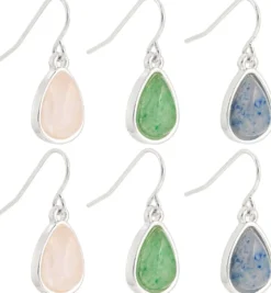 Bijou Brigitte Pastellschmuck|Bunter Schmuck>Ohrhänger-Set - Pastel Gems mehrfarbig, silber