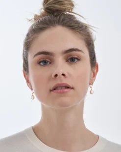 Bijou Brigitte Brautohrringe|Ohrringe 925Er Silber>Ohrhänger - Simple Pearl gold, weiß