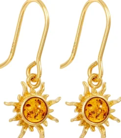 Bijou Brigitte Ohrringe Gold|Ohrringe 925Er Silber>Ohrhänger - Sunny Amber gold, orange