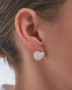 Bijou Brigitte Für Bestimmte Personen|Ohrringe Gold>Ohrringe - Zirconia Hearts gold