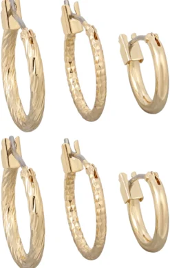 Bijou Brigitte Creolen|Ohrringe Gold>Ohr-Set - Trio gold