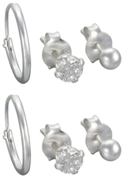 Bijou Brigitte Ohrringe 925Er Silber|Ohrringe 925Er Silber>Ohr-Set - Perfect Triple silber