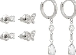Bijou Brigitte Creolen|Ohrstecker>Ohr-Set - Radiant Trio silber