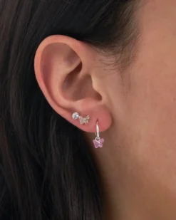 Bijou Brigitte Creolen|Ohrringe 925Er Silber>Ohr-Set - Shiny Mix rosa