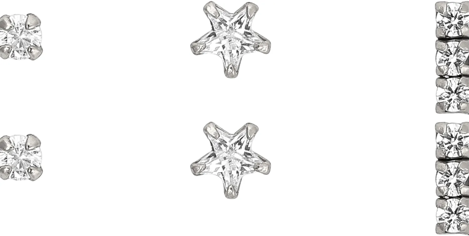 Bijou Brigitte Ohrringe 925Er Silber|Ohrringe 925Er Silber>Ohr-Set - Sparkling Star silber