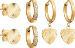 Bijou Brigitte Edelstahlschmuck In Gold|Ohrstecker>Ohr-Set - Steel Heart gold