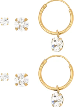 Bijou Brigitte Silver Crystals|Ohrstecker>Ohr-Set - Sweet Trio gold