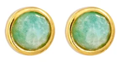 Bijou Brigitte Ohrringe 925Er Silber|Ohrringe 925Er Silber>Ohrstecker - Amazonite Glow türkis, gold