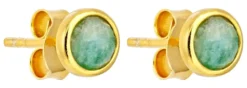 Bijou Brigitte Ohrringe 925Er Silber|Ohrringe 925Er Silber>Ohrstecker - Amazonite Glow türkis, gold