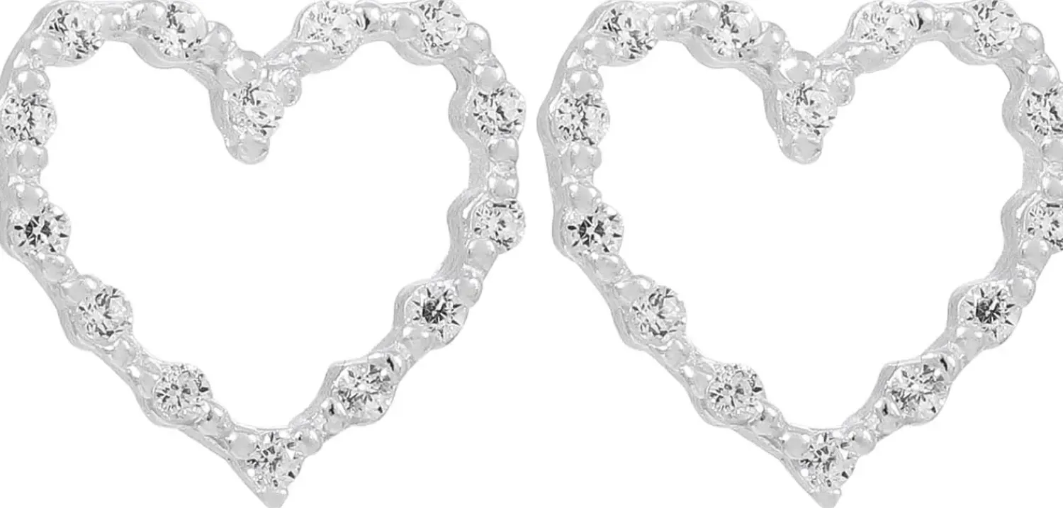 Bijou Brigitte Silver Crystals|Ohrstecker>Ohrstecker - Appealing Hearts silber
