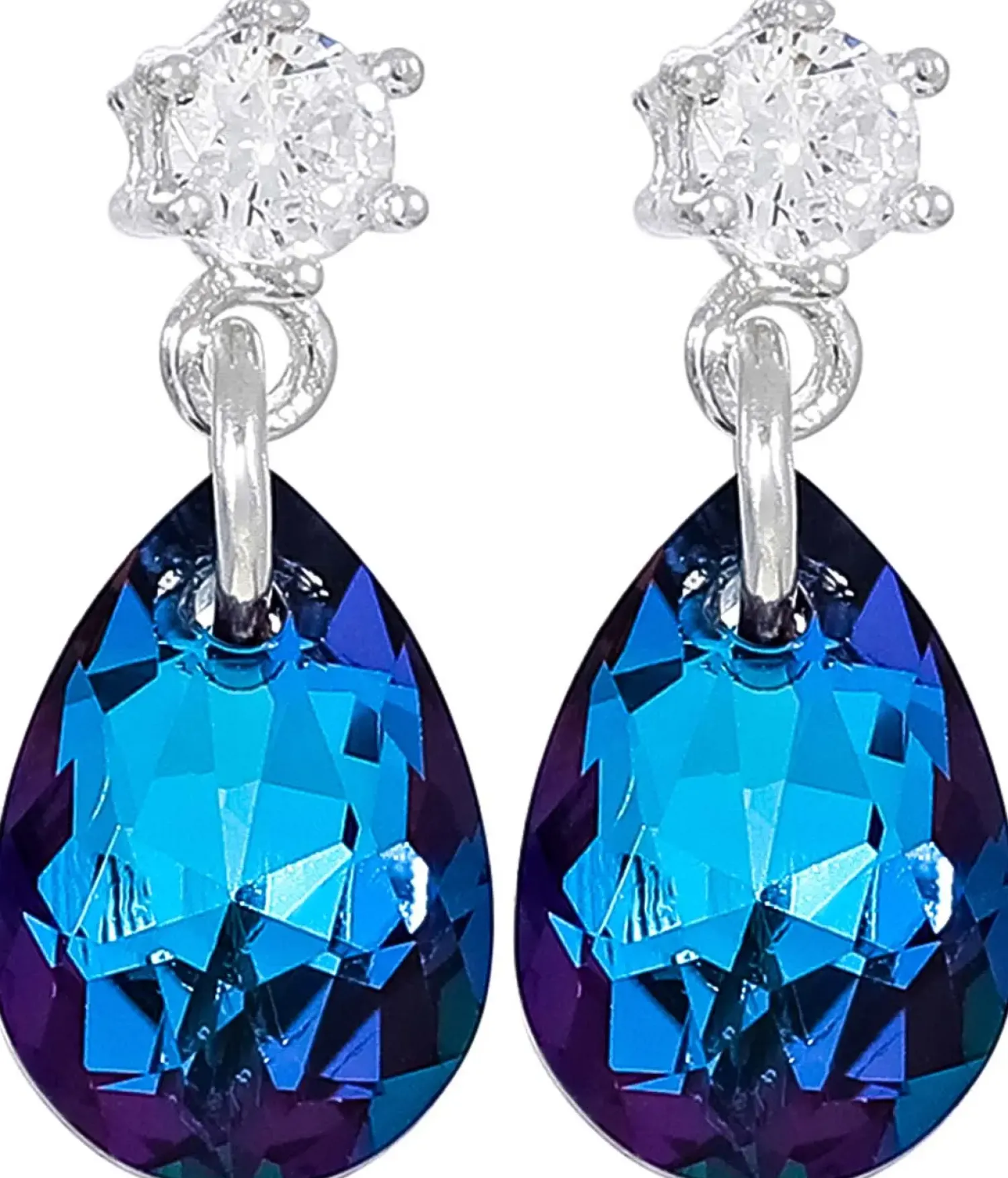 Bijou Brigitte Ohrringe 925Er Silber|Ohrringe 925Er Silber>Ohrstecker - Aqua Glow blau