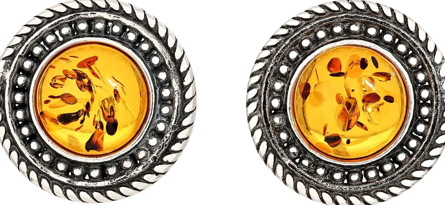 Bijou Brigitte Ohrringe 925Er Silber|Ohrringe 925Er Silber>Ohrstecker - Awesome Amber silber, gelb