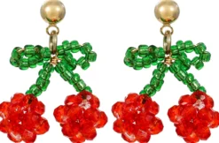 Bijou Brigitte Ohrstecker>Ohrstecker - Beaded Cherry rot