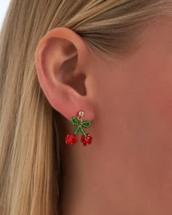 Bijou Brigitte Ohrstecker>Ohrstecker - Beaded Cherry rot