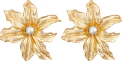 Bijou Brigitte Ohrringe Gold|Blumenschmuck>Ohrstecker - Big Flower gold