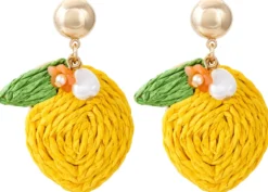 Bijou Brigitte Blumenschmuck>Ohrstecker - Big Lemon gelb