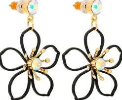 Bijou Brigitte Blumenschmuck|Ohrstecker>Ohrstecker - Black Bloom schwarz