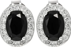 Bijou Brigitte Ohrringe 925Er Silber|Ohrringe 925Er Silber>Ohrstecker - Black Oval schwarz, silber