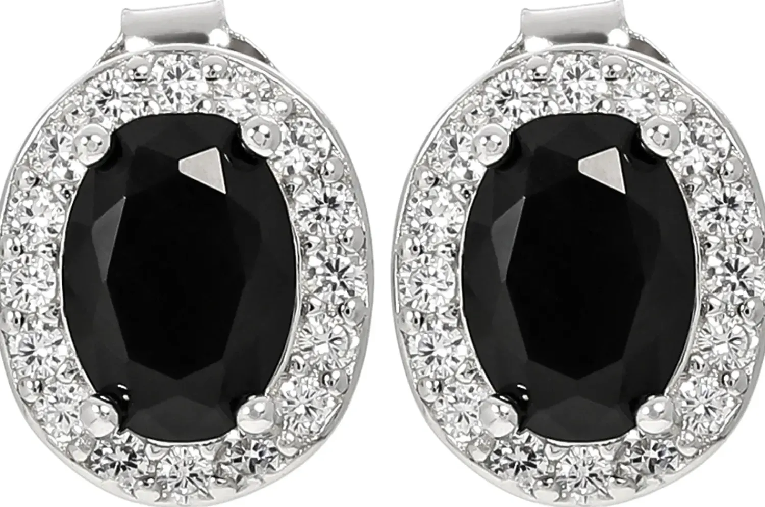 Bijou Brigitte Ohrringe 925Er Silber|Ohrringe 925Er Silber>Ohrstecker - Black Oval schwarz, silber